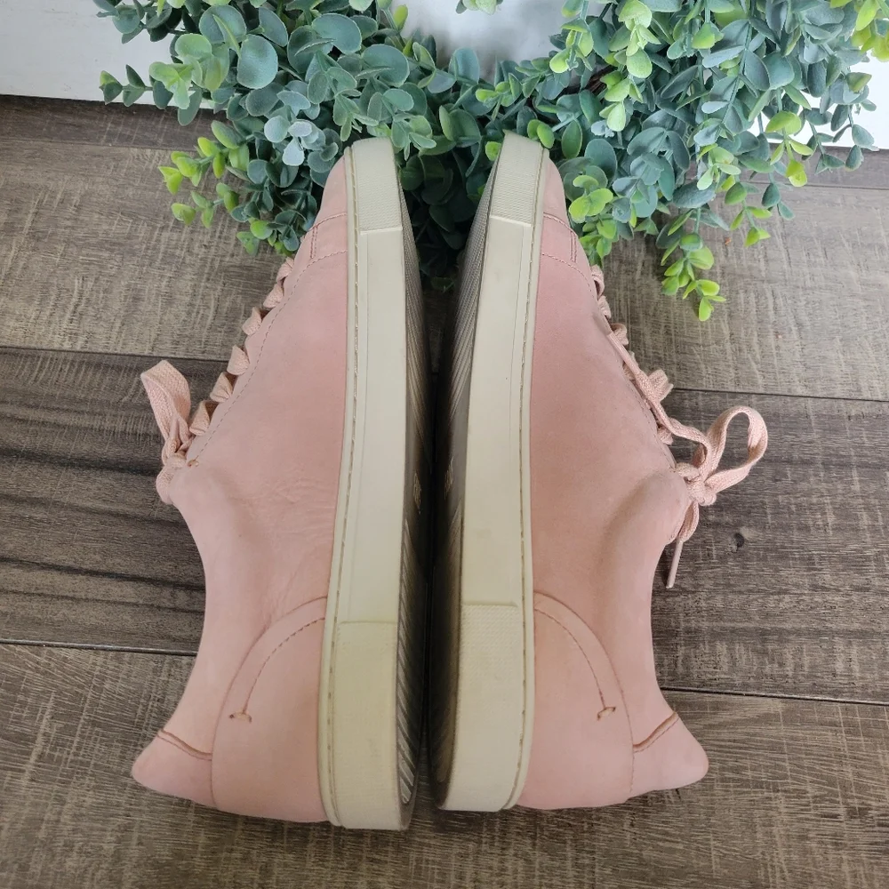Frye Ivy Low Lace Blush Leather Sneakers Womens Size 9.5 - Picture 6 of 9